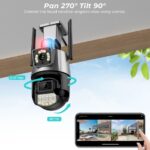 Sigurnosna Dual Kamera za Video Nadzor Sa AI Detekcijom i sirenom 4k 8x zoom - slika 6