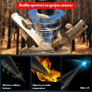 Burgija za Cepanje Drva - brzo i lako - slika 2