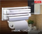 3 u 1 držač za papire i folije — aluminijumska folija, plastična folija i papir za pečenje