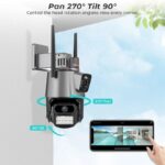 Sigurnosna Dual Kamera za Video Nadzor Sa AI Detekcijom i sirenom 4k 8x zoom - slika 3