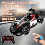 🚀 F1 DRIFT STUNT RC – Formula sa Maglom, Svetlima, Muzikom i Pokretom Ruke (4WD, 360°)