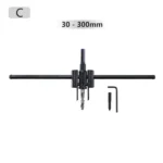 Alat za bušenje drveta, gipsa, plastike - Aircraft Type Adjustable Metal Wood Circle Hole Saw Drill Bit Plastic Plasterboard Hole Opener Glass Cutter.Webp