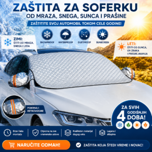 Zaštita za šoferku i retrovizore od mraza, kiše, sunca i snega
