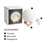3D Meseceva lampa sa postoljem - slika 5