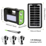 Solarni sistem sa akumulatorom i 3 sijalice i usb ulazima - slika 7