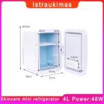 Mini frižider 4L sa ogledalom i led svetlom 220v i 12v - slika 6
