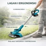Profesionalni aku trimer za travu sa točkićima i 2 baterije – 3 vrste sečiva - Profesionalni Aku Trimer Za Travu Sa Tockicima I 2 Baterije – 3 Vrste Seciva Tehnolidershop4.Webp