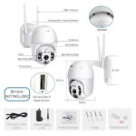 IP WiFi PTZ kamera spoljna 360 vodootporna 1080P dve antene - slika 2