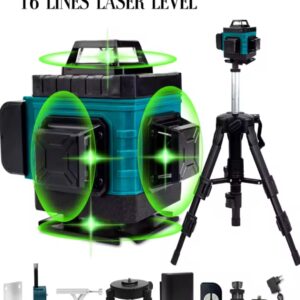 🟢 Digitalni Laser za Nivelaciju – 16 Linija 4D (NOVI MODEL SA TRONOŠCEM)