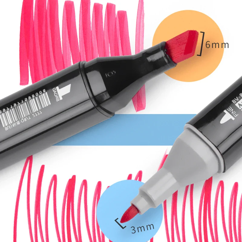 Set Markera 80 delova - Za male umetnike! - Touchfive 80 Colors Alcohol Felt Dual Tips Brush Marker Pen Set Interior Design Manga Markers For Jpg Q90 Jpg.Webp