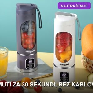 ActiveShake Digitalni Blender za Smutije — Prenosivi Bežični Blender sa USB Punjenjem