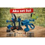 Aku Baštenski Set 5u1 – Makaze, Testera, Trimer, Duvač i Teleskop (20V)
