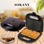 SOKANY SK-BBQ-132 Aparat za Tople Sendviče 800W – Grill i Panini Maker - Aparat Za Tople Sendvice 2 1.Jpg