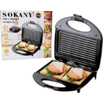 SOKANY SK-BBQ-132 Aparat za Tople Sendviče 800W – Grill i Panini Maker - Aparat Za Tople Sendvice 4 1.Jpg