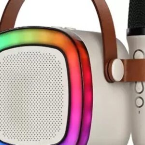 Bluetooth zvučnik sa bežičnim mikrofonom — jak zvuk u kompaktnom kućištu - Bluetooth Zvucnik Sa Mikrofonom Detalj.Jpg