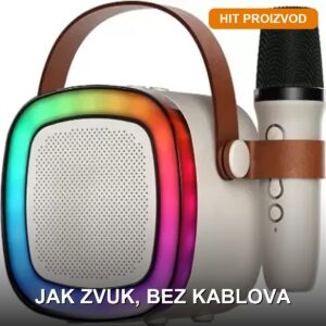 Bluetooth zvučnik sa bežičnim mikrofonom — jak zvuk u kompaktnom kućištu