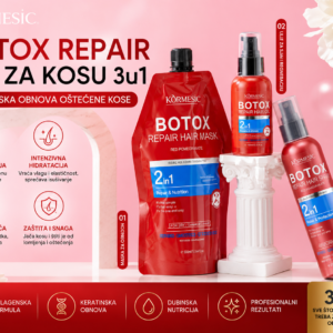 Botox Repair Set za Kosu 3u1 – Keratinska Regeneracija i Sjaj