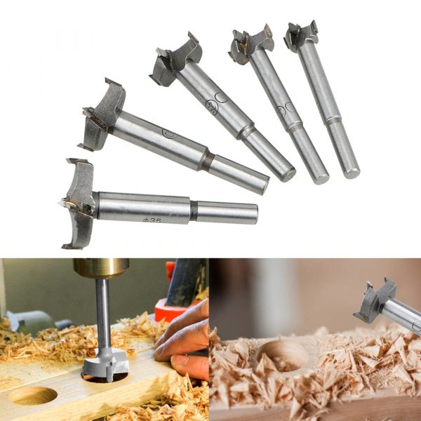 ceone-burgije-za-klap-sarke.jpg Set Čeonih Burgija za Klap Šarke – 5 Komada u Drvenom Pakovanju