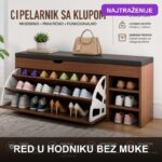 Cipelarnik sa Sedištem i Policama – Ormar za Cipele za Hodnik i Predsoblje