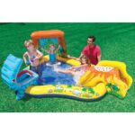 INTEX Dino Play Centar – Dečiji Bazen sa Toboganom i Prskalicama - Deciji Bazen Sa Toboganom 2.Jpg
