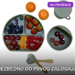 Dečiji silikonski pribor za jelo — set sa tanjirima, kašičicama i podlogom