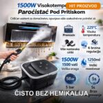 Digitalni paročistač sa 6 brzina i 8 četki — 1500W, para do 105°C
