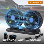Dupli ventilator za auto 12V HX-T303 — Efikasno hlađenje u vožnji