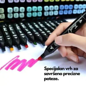 Dvostrani Flomasteri Set 48 Komada – Tanki i Debeli Vrh - Dvostrani Flomasteri Set 2.Webp