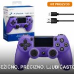 Džojstik za PS4 Ljubičasti – Bežični Gamepad sa Vibracijom za PC i PS4