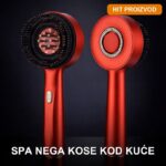 Električni češalj za masažu temena sa svetlosnom terapijom i vibracijom + ulje za kosu