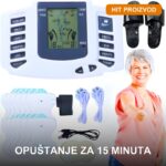 Električni Masažer sa 8 Programa za Noge, Leđa, Vrat i Ruke + Papuče i Elektrode - prednja strana