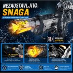 Električni pištolj na vodu sa punjivom baterijom — domet do 9 m - Elektricni Pistolj Na Vodu Rezervoar Detalj.Jpg