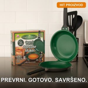 Flip Jack Tiganj sa Dvostranim Pečenjem — Palačinke i Omlet za 2 Minuta