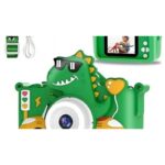 Fotoaparat za Decu Dinosaurus u Autu — Zeleni, Displej 2.0", Selfi Kamera i Igrice - Fotoaparat Za Decu Dinosaurus Zeleni Upotreba.Jpg
