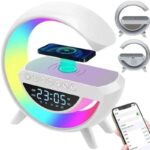 G LED Lampa 6u1 — Bluetooth Zvučnik, Punjač 15W, Sat i RGB Svetlosni Efekti - G Led Lampa 6U1 Bluetooth Zvucnik Punja Sat Slika 4.Jpg