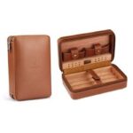 COHIBA Kožni Humidor Set za Putovanje – Španska Kedrovina, Crna/Braon - Humidor Kutija Set Za Putovanje 2.Jpg