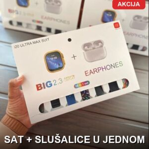i20 Ultra Max Pametni Sat 10u1 sa Bluetooth Slušalicama