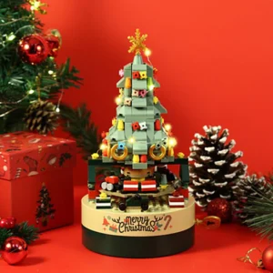 LEGO Rotirajuća Novogodišnja Muzička Jelka – DIY Set od 360 Delova sa Muzikom