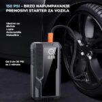 Jump Starter 4000A sa kompresorom i LCD ekranom – Prenosivi starter za auto - Jump Starter 4000A Upotreba Na Autu.Jpg