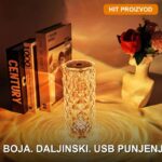 Kristal lampa sa 16 RGB boja i daljinskim upravljačem