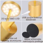 LED Prenosiva Lampa za Čitanje i Radni Sto – Bežična s Punjivom Baterijom - Led Prenosiva Lampa Boje.Jpg