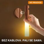 Magnetna punjiva LED lampa sa senzorom pokreta – USB punjenje, 3000K topla svetlost - prednja strana