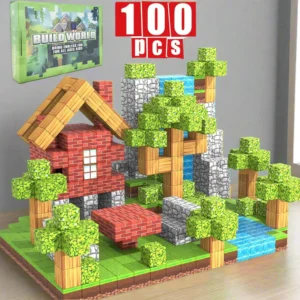 Magnetne Kocke 100 Delova – Edukativni Set za Kreativnu Gradnju