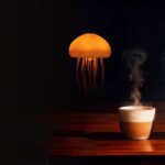 Meduza Lampa sa LED Ambijentalnim Osvetljenjem i Efektom Plutanja - slika 4