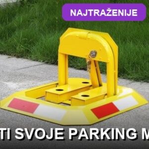 Mehanička parking barijera sa bravom i 3 ključa — čelična zaštita parking mesta