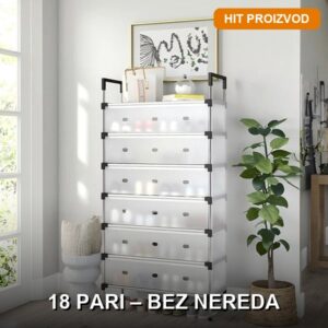 Metalni cipelarnik za obuću – 6 nivoa, do 18 pari | Metalna polica