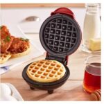 Mini Aparat za Vafle – Nelepljiva Ploča, 350W, Crveni