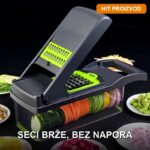 Multifunkcionalni ručni secko za povrće i voće sa 8 nastavaka od nerđajućeg čelika
