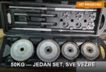 Podesive bučice 50kg set sa šipkom za bendz vežbe