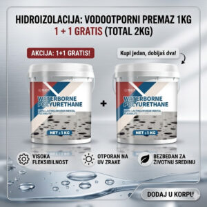 Poliuretanski Vodootporni Premaz 1kg – Hidroizolacija za Krov, Terasu i Kupatilo